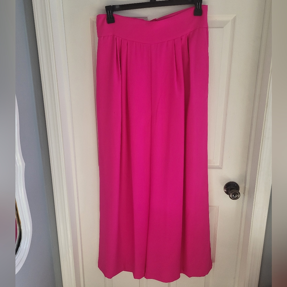 Eliza J High Waist Crepe Wide Leg Palazzo Pants